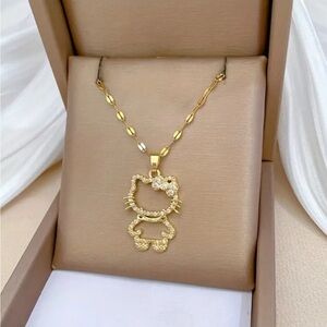 Hello Kitty Gold Necklace